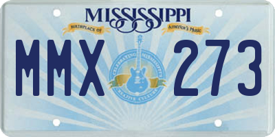 MS license plate MMX273
