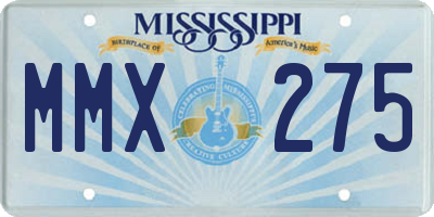 MS license plate MMX275