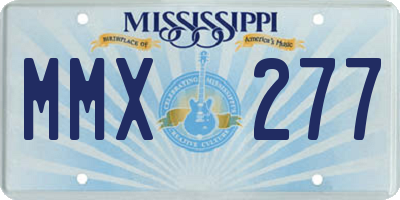 MS license plate MMX277