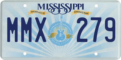 MS license plate MMX279