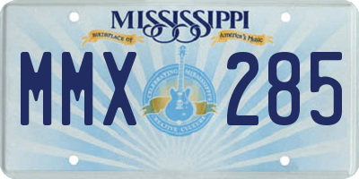 MS license plate MMX285