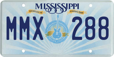MS license plate MMX288