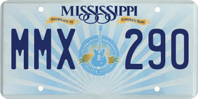 MS license plate MMX290