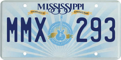 MS license plate MMX293