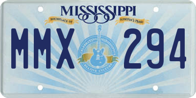 MS license plate MMX294