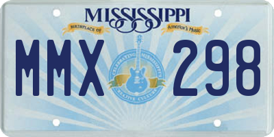 MS license plate MMX298