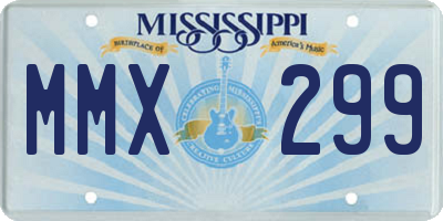 MS license plate MMX299
