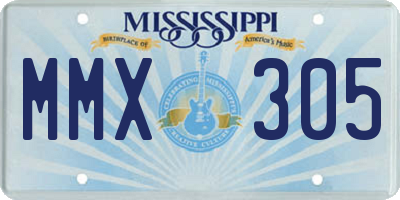 MS license plate MMX305