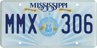 MS license plate MMX306