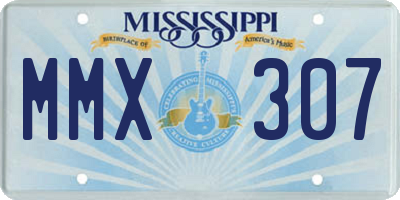 MS license plate MMX307