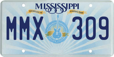 MS license plate MMX309