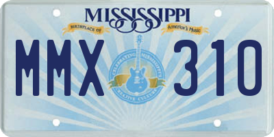 MS license plate MMX310