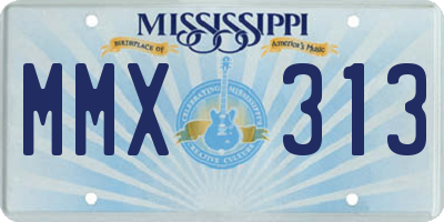 MS license plate MMX313