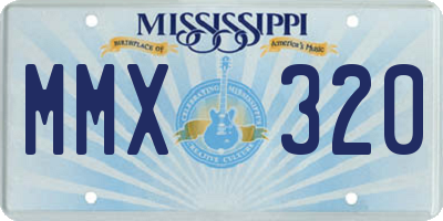 MS license plate MMX320