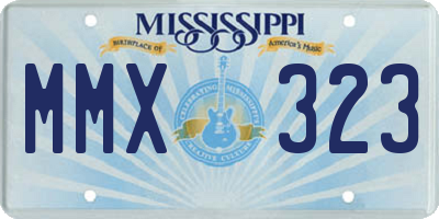 MS license plate MMX323