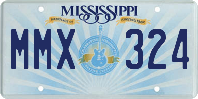 MS license plate MMX324