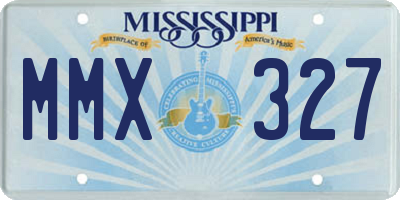 MS license plate MMX327