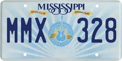 MS license plate MMX328