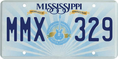 MS license plate MMX329