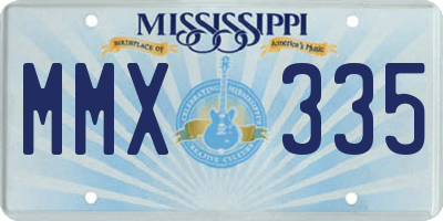MS license plate MMX335