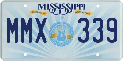 MS license plate MMX339