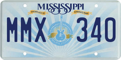 MS license plate MMX340