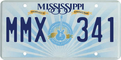 MS license plate MMX341