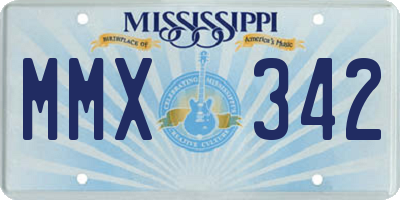 MS license plate MMX342