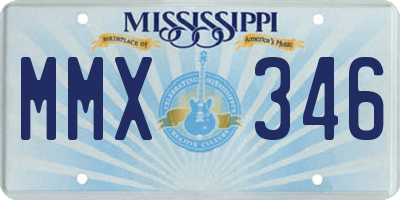 MS license plate MMX346