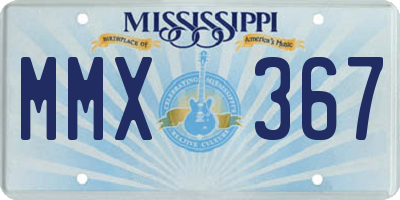 MS license plate MMX367