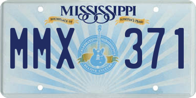 MS license plate MMX371