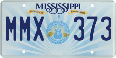 MS license plate MMX373