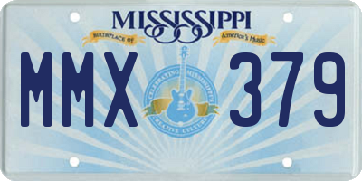 MS license plate MMX379