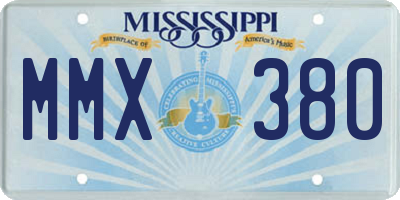 MS license plate MMX380