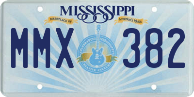 MS license plate MMX382