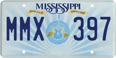 MS license plate MMX397