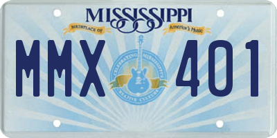 MS license plate MMX401