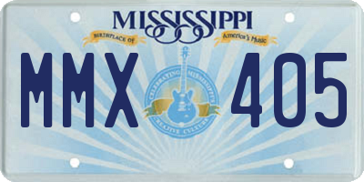 MS license plate MMX405