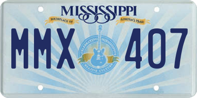 MS license plate MMX407