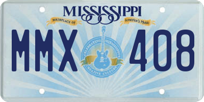 MS license plate MMX408