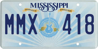 MS license plate MMX418