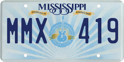 MS license plate MMX419