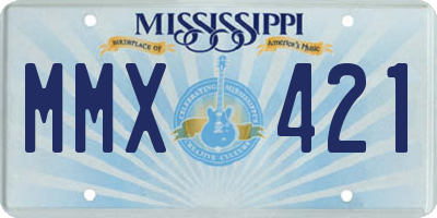 MS license plate MMX421