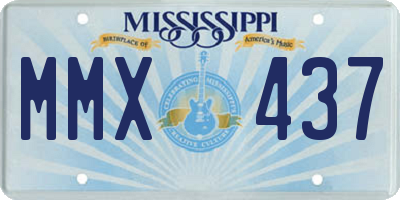 MS license plate MMX437