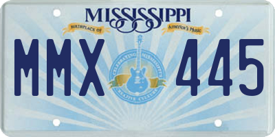 MS license plate MMX445