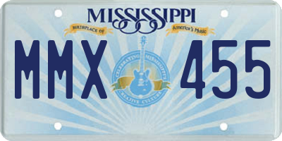MS license plate MMX455