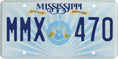 MS license plate MMX470