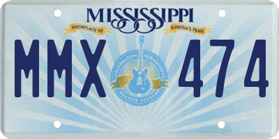 MS license plate MMX474