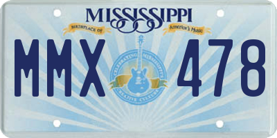 MS license plate MMX478