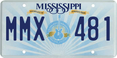 MS license plate MMX481